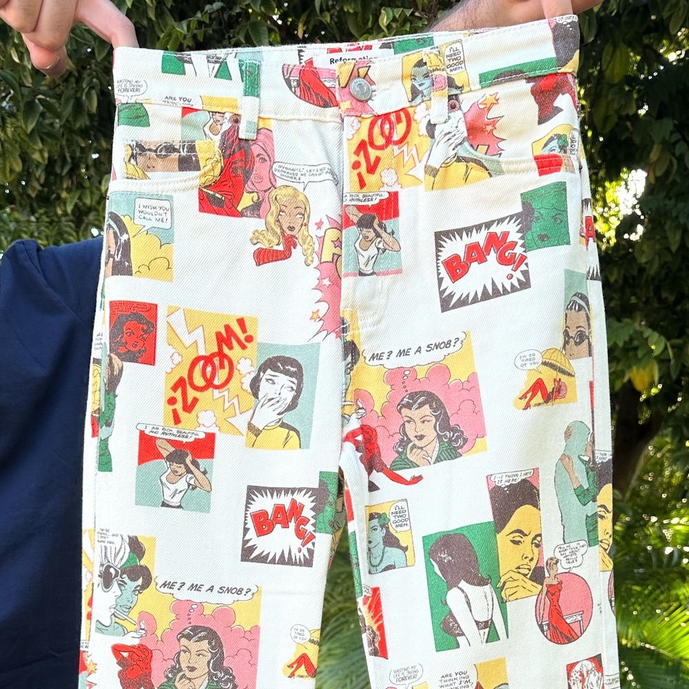 Comic High Rise Straight Long Jeans - Picture 5 of 9